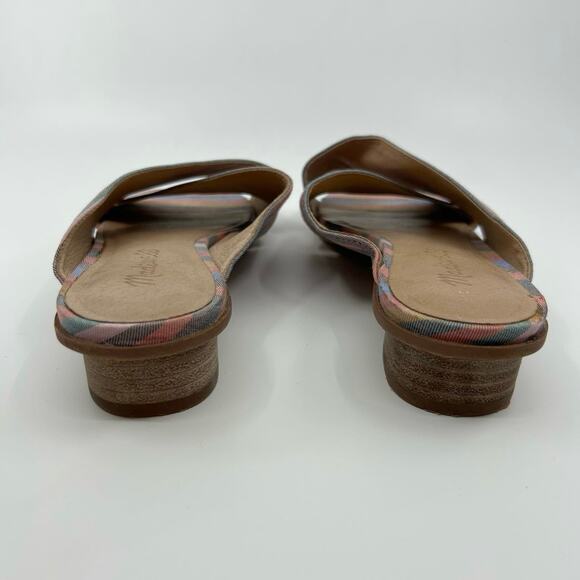 Madewell The Ruthie Criss-Cross Mule Rainbow Stripe WMNS 7 1/2 Slip On Strappy - Picture 7 of 7